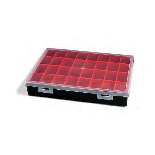 Tayg 330/50/16 Tool Compartment Organiser 16 Slot with Removable Box Red 33.5x24.7x5.4cm
