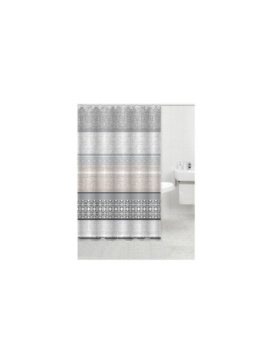 Ankor Shower Curtain 180x180cm Earthy Tones