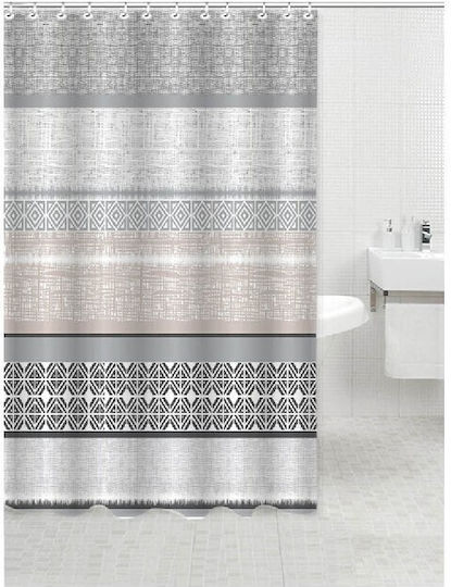 Ankor Κουρτίνα Μπάνιου 180x180cm Γηίνους Τόνους Ankor Κουρτίνα Μπάνιου 180x180cm Γηίνους Τόνους