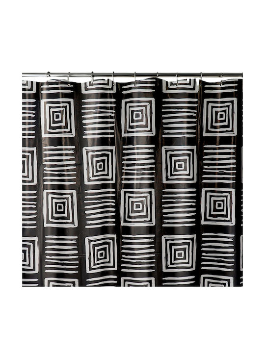 Td Moussa Duschvorhang 180x180cm Schwarze
