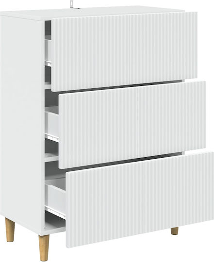 Sertar De Birou Din Lemn Alb 66x34.5x90cm