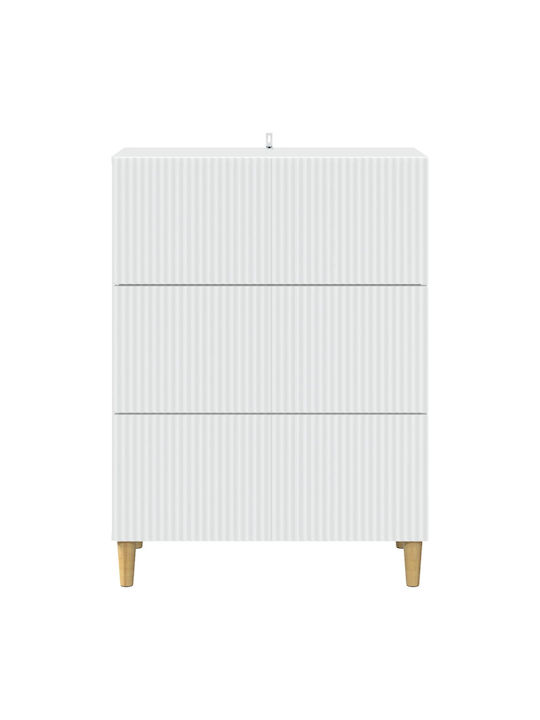 White Wooden Office Cabinet 66x34.5x90cm
