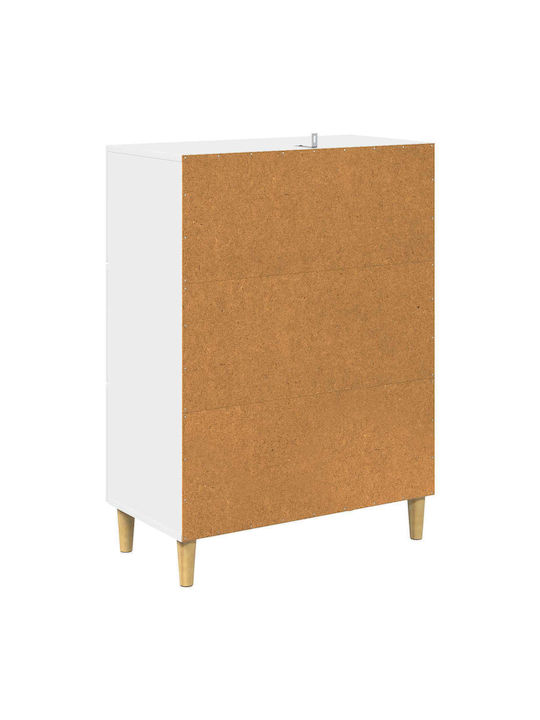 White Wooden Office Cabinet 66x34.5x90cm