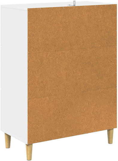 Sertar De Birou Din Lemn Alb 66x34.5x90cm