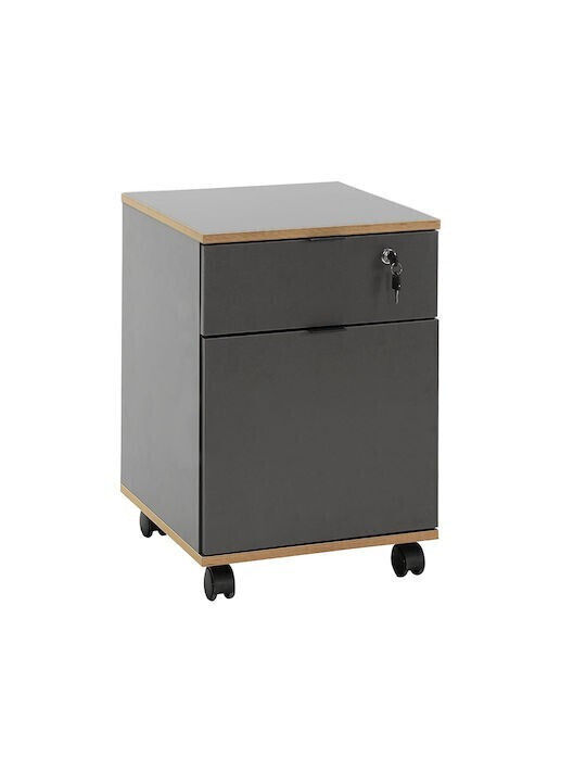 Schublade Büro mit Rollen Ash Grey 41x41x61cm