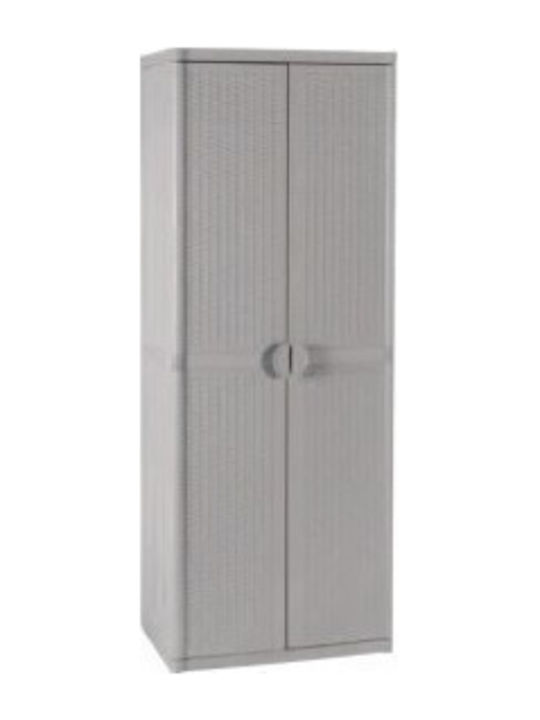 Zweiflügeliger Schrank Kunststoff mit 4 Regale 65x45x172cm