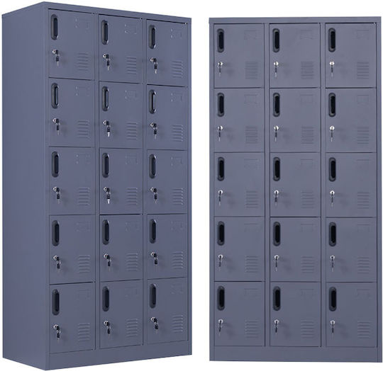 Locker Metal 90x45x180cm Anthracite Checkmate
