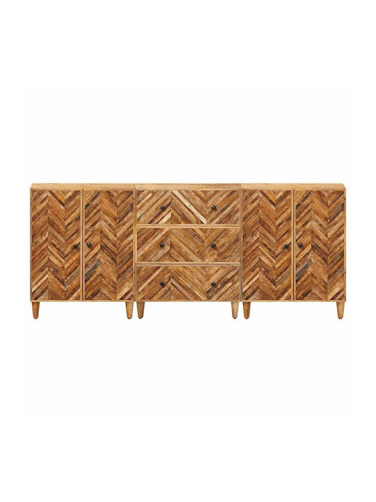 vidaXL Kommode Schlafzimmer Holz mit 7 Schubladen Braune 75x33.5x60cm
