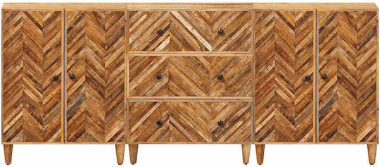 vidaXL Kommode Schlafzimmer Holz mit 7 Schubladen Braune 75x33.5x60cm