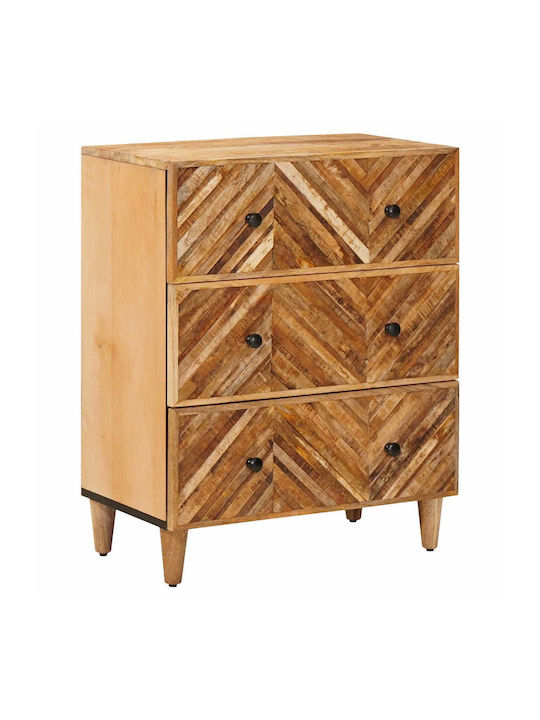 vidaXL Kommode Schlafzimmer Holz mit 7 Schubladen Braune 75x33.5x60cm