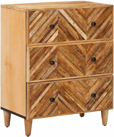 vidaXL Kommode Schlafzimmer Holz mit 7 Schubladen Braune 75x33.5x60cm