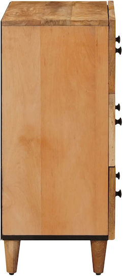 Wooden Brown Bedroom Chest of Drawers 60x33.5x75cm