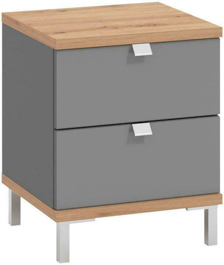 Marbella Дървено Artisan Oak / Сив Графит 43.5x40x51см Marbella Дървено Artisan Oak / Сив Графит 43.5x40x51см