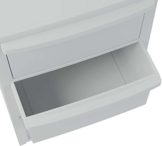 ArtPlast Snappy Τρόλεϊ Κουζίνας Πλαστικό 3 Θέσεων Λευκό 39x38.5x60cm