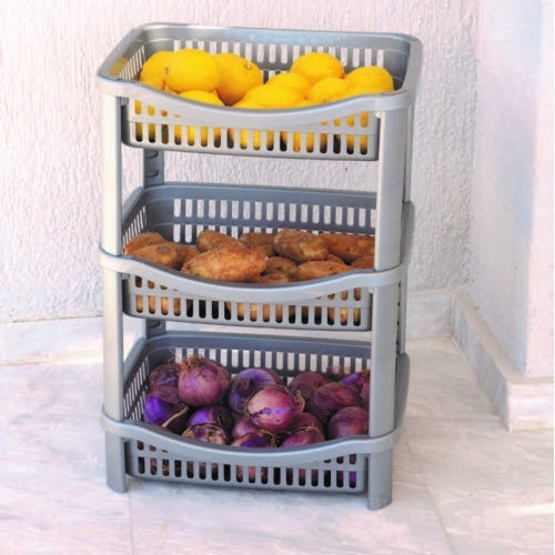 Viomes Plastic Kitchen Rack 4 Tiers White 41x31.5x81cm