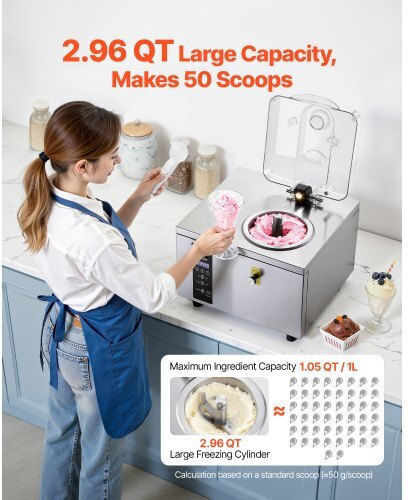 Vevor Commercial Ice Cream Maker 0.5kW 46x46x43cm