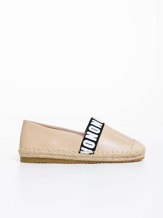 Espadrile Dama Din Piele În Culoare Bej