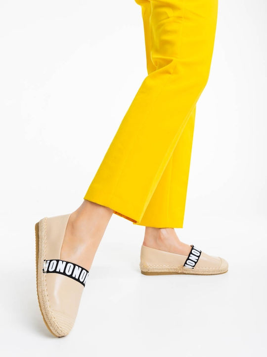 Espadrile Dama Din Piele În Culoare Bej