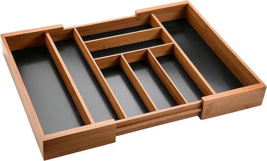 Kesper Besteckeinsatz für Schubladen Aufklappbar Hölzernes 58x43x6cm Braun