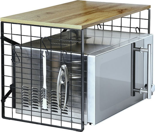 Kesper Metallische Basis für Mikrowelle 52x32,5x36,5 cm Schwarze