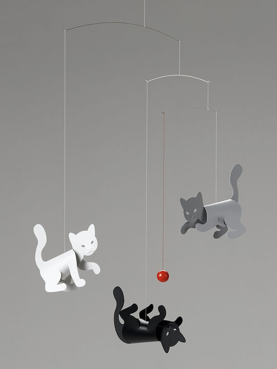 Flensted Mobiles Детско Декоративно Мобиле за Стая Животни Сив Котенца 50x40см