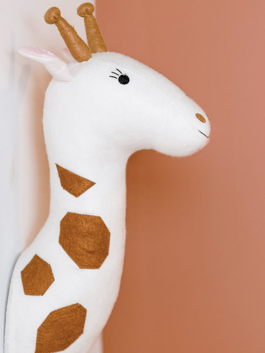 Childhome Kinder Dekorative Tierbüste Tiere Weiß aus Stoff Giraffe 15x25x53εκ.