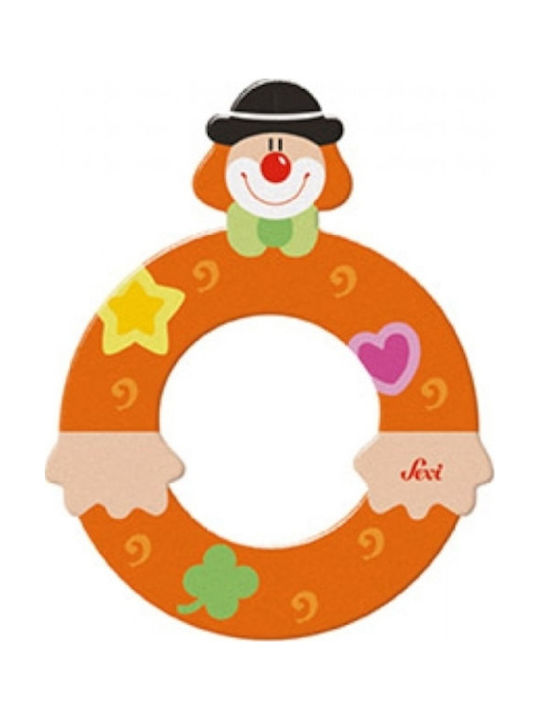 Sevi Bebe Decorative Letter Red made of Wood Clown O 7x0.5x9εκ.