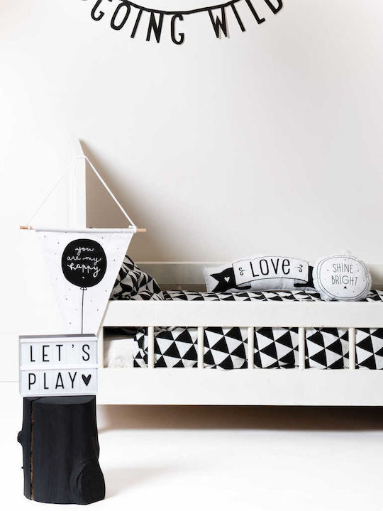 A Little Lovely Company Kids Decorative Garland Black made of Fabric Don't Forget to Dream