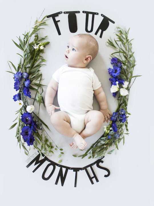 A Little Lovely Company Kids Decorative Garland Black made of Fabric Don't Forget to Dream