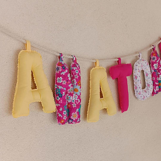 Magnolia Handmade Kinder Dekoratives Banner aus Stoff