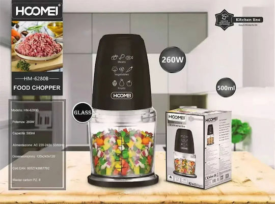 Hoomei Πολυκόπτης Multi 260W με Δοχείο 500ml Λευκός