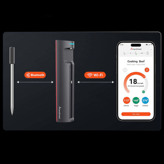 Metapen Digital Thermometer Backofen mit Nadel und Bluetooth