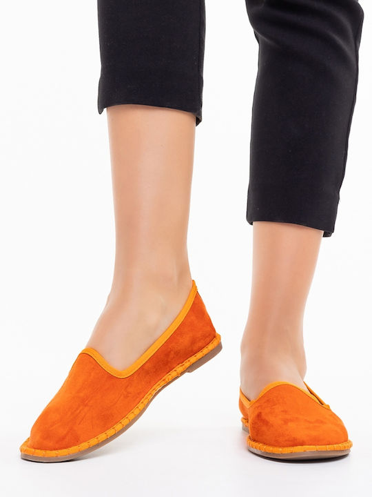Espadrile Dama În Culoare Portocalie