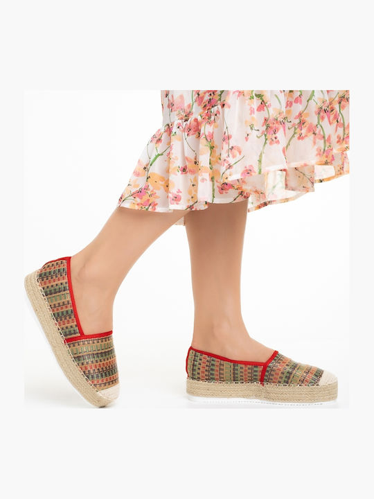 Espadrile Dama În Culoare Roșie