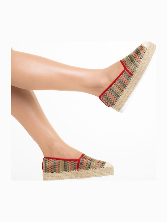 Espadrile Dama În Culoare Roșie