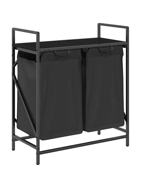 vidaXL Laundry Basket Fabric Black