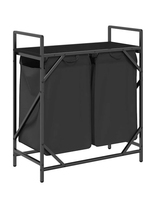 vidaXL Laundry Basket Fabric Black