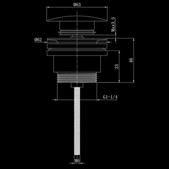 Vinci Bronze Ventil für Spülbecken
