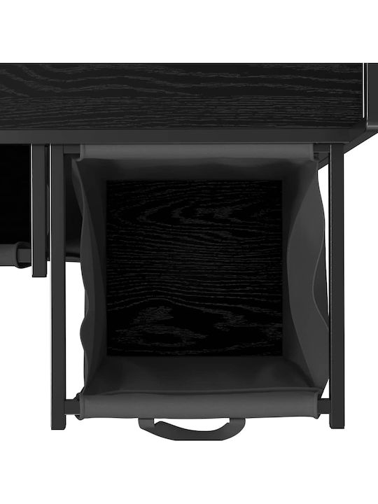 vidaXL Laundry Basket Fabric Black