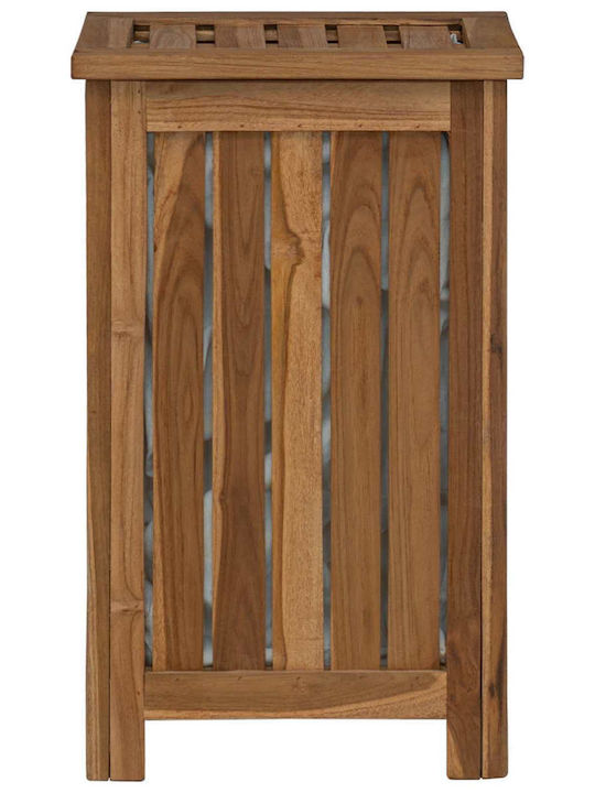 vidaXL Σετ Καλάθια Απλύτων Ξύλινα με Καπάκι 35x25x60cm Καφέ