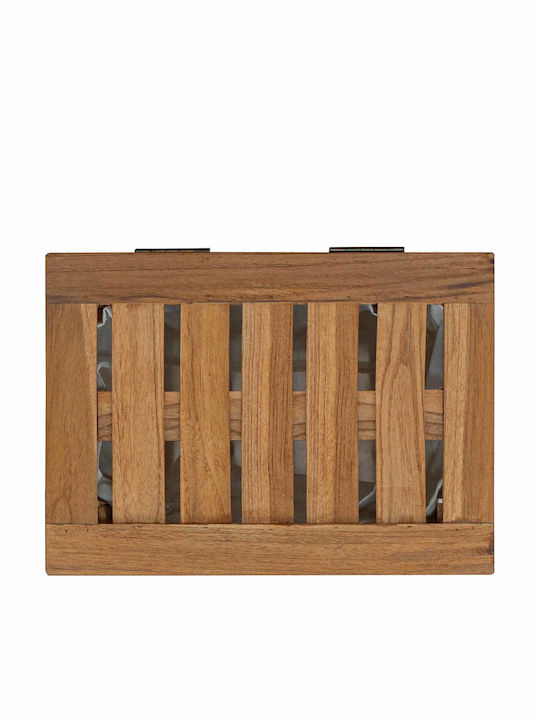vidaXL Σετ Καλάθια Απλύτων Ξύλινα με Καπάκι 35x25x60cm Καφέ