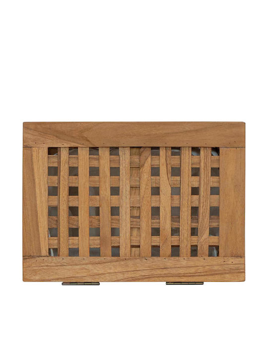 vidaXL Wooden Laundry Basket Set with Cap 35x25x60cm Brown