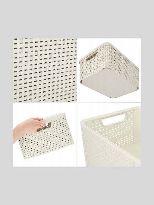 Curver Καλάθι Απλύτων Πλαστικό 18lt με Καπάκι 38x29x17cm Λευκό