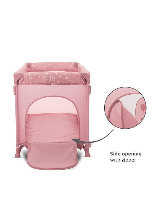 Lorelli Magic Sleep Laufstall 2 Ebenen mit Matratze Rosa