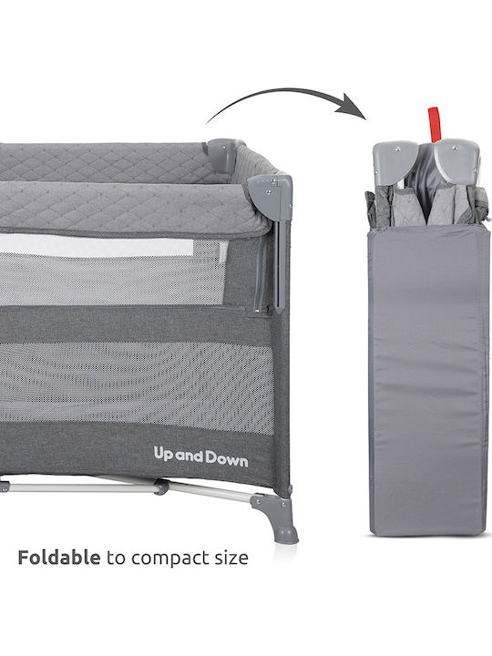 Lorelli Up & Down Flying Friends Playpen 2 Levels Beige 125x65cm