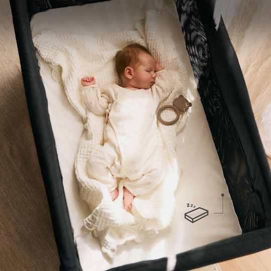 Kinderkraft Moon Dream Loc de joacă cu Saltea Negru