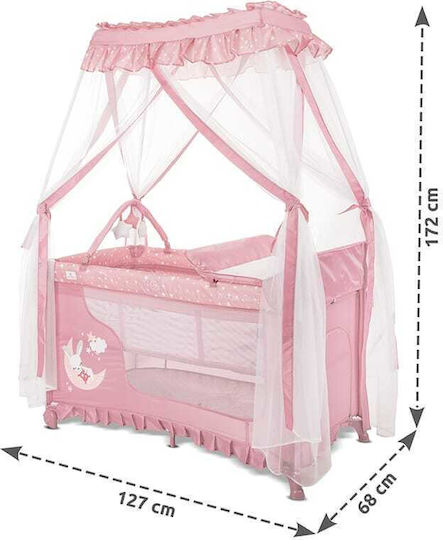 Lorelli Magic Sleep Baby Playpen 2 Levels with Mattress Blue 68x127cm