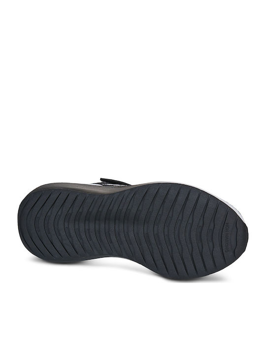 Runfalcon Kids Sports Shoes Running with Hoop & Loop Closure Black
