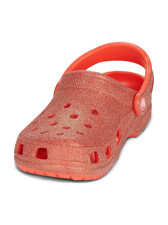 Crocs Classic Iridescent Glitter Saboti Roșii Pentru Femei