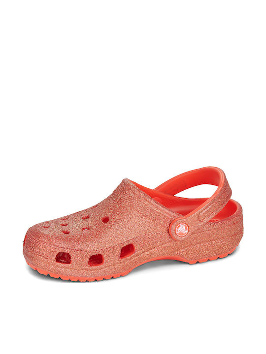 Crocs Classic Iridescent Glitter Saboti Roșii Pentru Femei